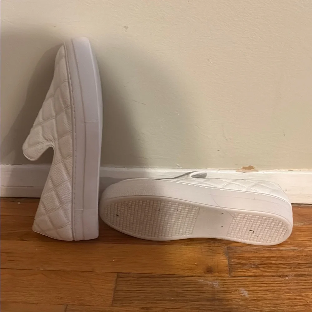 Steve Madden Ivory Quilted Slip-On Sneakers - Picture 2 of 3